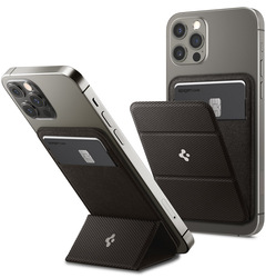 Spigen Apple iPhone 12/12 Mini/12 Pro/12 Pro Max Case Cover MagSafe Smart Fold Magnetic Wallet Card Holder, Gunmetal