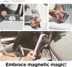 Elago Magnetic Liquid Silicone for iPhone 15 PRO Case Cover Compatible with MagSafe Shockproof - Medium Gray