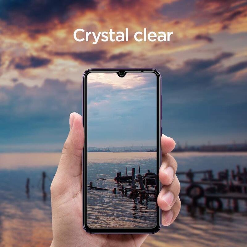 Spigen Xiaomi Mi 9 Glas.tR Slim Full Cover Tempered Glass Screen Protector, Clear