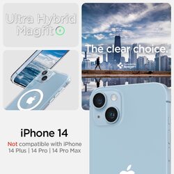 Spigen Ultra Hybrid (MagFit) for iPhone 14 Case Cover with MagSafe - White