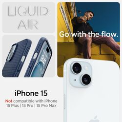 Spigen Liquid Air for iPhone 15 case cover - Navy Blue