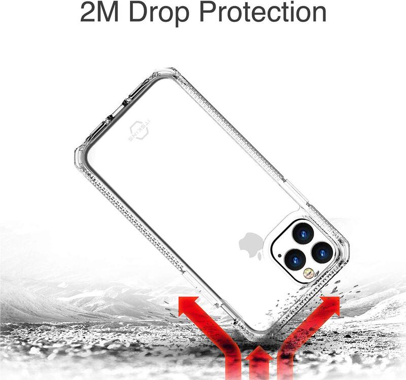 ITskins Apple iPhone 11 Pro Hybrid Mobile Phone Case Cover, with Hexotek 2.0 Drop Protection, Clear