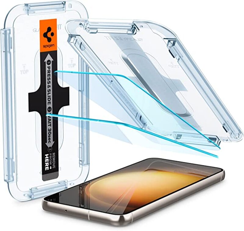 Spigen Glastr Ez-Fit for Samsung Galaxy S23 Premium Tempered Glass Screen Protector (Case Friendly) - 2 Pack