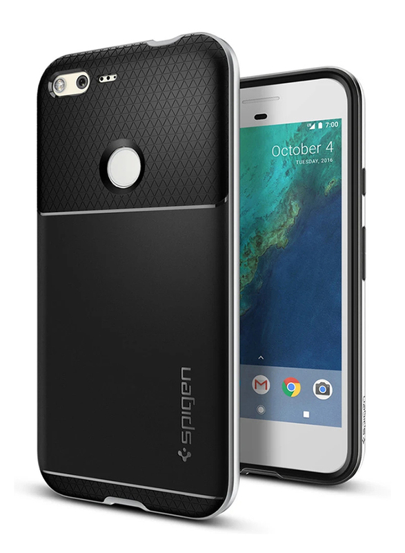 Spigen Google Pixel XL Neo Hybrid Mobile Phone Case Cover, Satin Silver