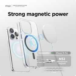 Elago Magnetic Hybrid for iPhone 15 PRO Compatible with MagSafe Case Cover - Black