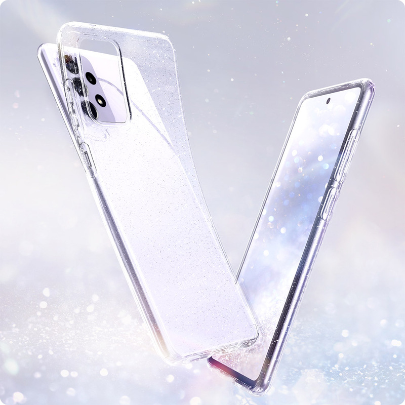 Spigen Samsung Galaxy A72 TPU case cover Liquid Crystal Glitter, Crystal Quartz