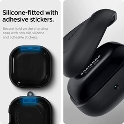 Spigen Samsung Galaxy Buds Pro and Galaxy Buds Live Silicone Case Cover Silicone Fit, Black