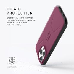Urban Armor Gear UAG Civilian for iPhone 15 Pro case cover (20 Feet Drop Tested) MagSafe compatible - Bordeaux