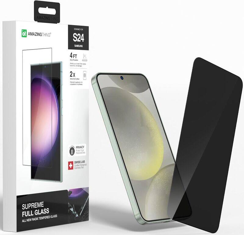 

Amazing Thing Samsung Galaxy S24 Screen Protector Privacy Tempered Glass Full Cover