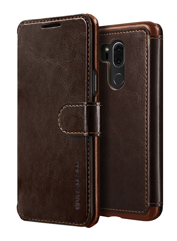 

Vrs Design LG G7 ThinQ Layered Dandy Wallet Mobile Phone Case Cover, Brown