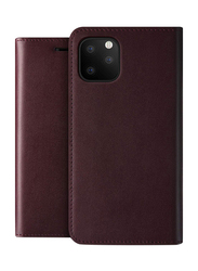 Vrs Design Apple iPhone 11 Pro Genuine Leather Diary Wallet Mobile Phone Case Cover, Wine