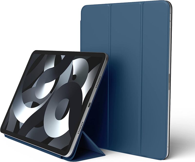 Elago Magnetic Folio for iPad Air 10.9 inch 5th Generation (2022) 4th Gen (2020) and iPad Pro 1st Gen Case Cover - Blue with Auto Sleep and Wake function