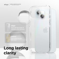 Elago Hybrid Clear Compatible with iPhone 15 Military Grade Drop Protection Case Cover - Transparent