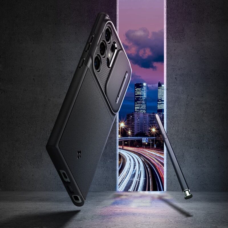 Spigen Optik Armor for Samsung Galaxy S23 Ultra Case Cover - Black