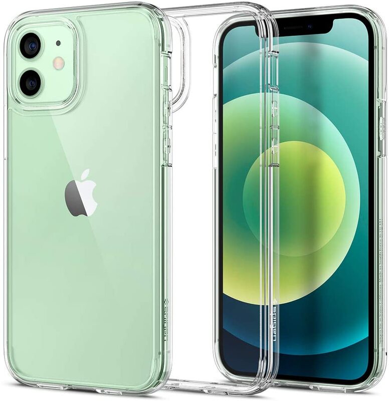 Spigen Apple iPhone 12 / iPhone 12 PRO (6.1 inch) Case Cover Ultra Hybrid, Crystal Clear
