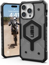 Urban Armor Gear UAG Pathfinder Clear for iPhone 15 Pro Max case cover (18 Feet Drop Tested) MagSafe compatible - Ash Black