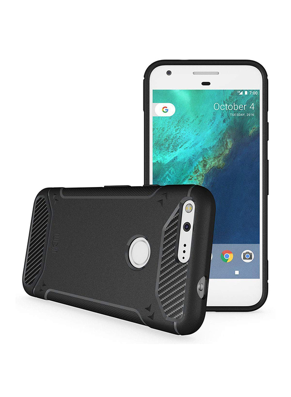 Tudia Google Pixel TAMM Rugged Carbon Fiber Texture Mobile Phone Case Cover, Black