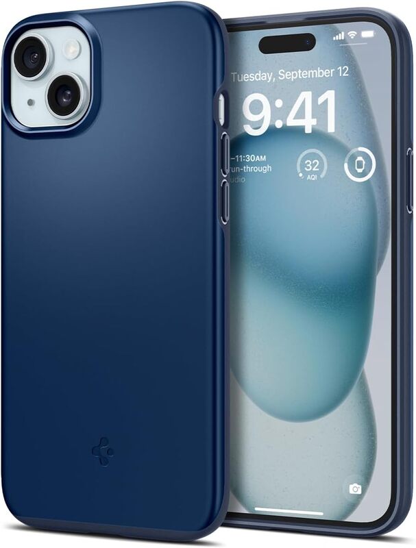 Spigen iPhone 15 case cover Thin Fit - Navy Blue