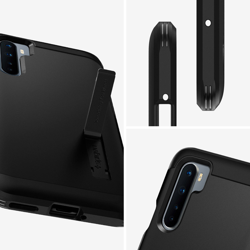 Spigen OnePlus Nord Case Cover Tough Armor with Extreme Impact Foam, Black