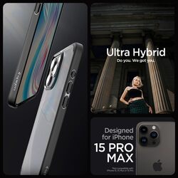 Spigen iPhone 15 Pro Max case cover Ultra Hybrid - Frost Black