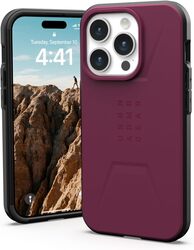 Urban Armor Gear UAG Civilian for iPhone 15 Pro case cover [20 Feet Drop Tested] MagSafe compatible - Bordeaux