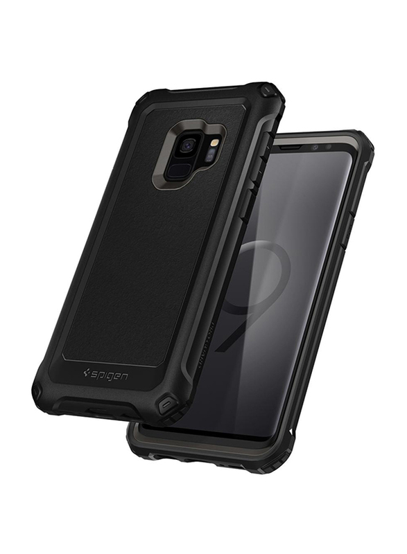 Spigen Samsung Galaxy S9 Pro Guard Mobile Phone Case Cover, with Full 360 Degree Protection Glas.tR Curved 9H Tempered Glass Screen Protector, Gunmetal/Black