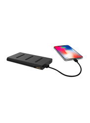 Odoyo 2in1 XC25 Wireless Charging Dock, Qi Enabled, 10W with Portable Battery Pack 6000mAh, Black