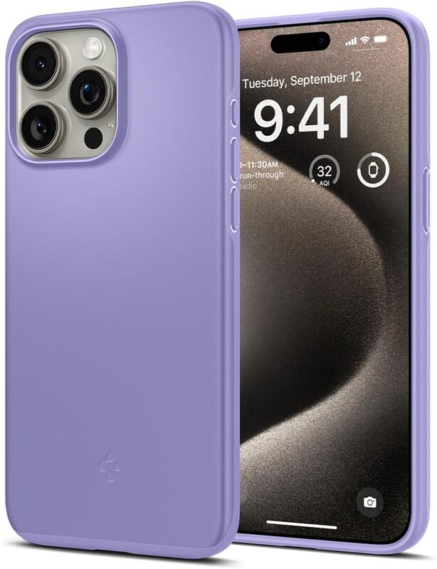 

Spigen iPhone 15 Pro Max case cover Thin Fit - Iris Purple