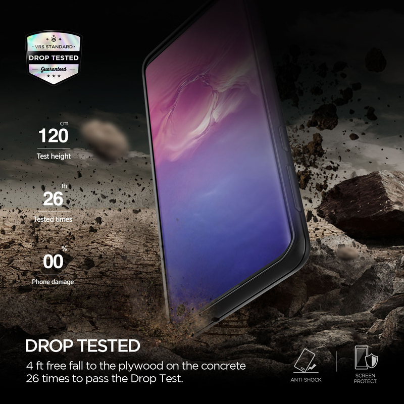 VRS Design Samsung Galaxy S10 Damda High Pro Shield Mobile Phone Back Case Cover, Steel Silver