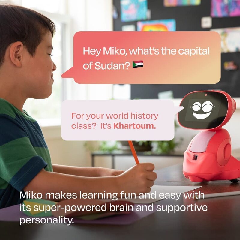 My Companion 3 AI-Powered Smart Robot, Stem Learning And Educational, Interactive Robo With Coding Apps + Unlimited Games + Programmable, For Kids 5-10 Years Old - Red