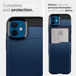 Spigen Apple iPhone 12 Mini case cover Slim Armor CS, Navy Blue