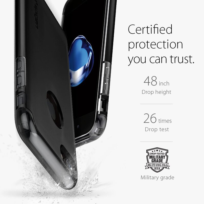 Spigen Apple iPhone 7 Hybrid Armor Mobile Phone Case Cover, Black