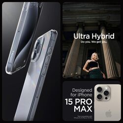 Spigen Ultra Hybrid for iPhone 15 Pro Max case cover - Crystal Clear