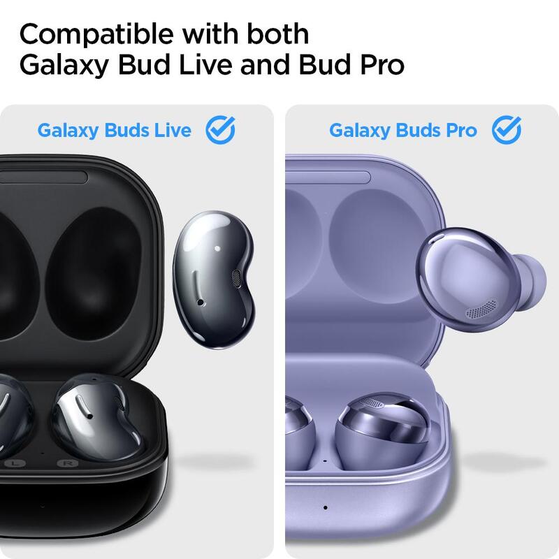 Spigen Samsung Galaxy Buds Pro and Galaxy Buds Live Case Cover Ultra Hybrid, Crystal Clear