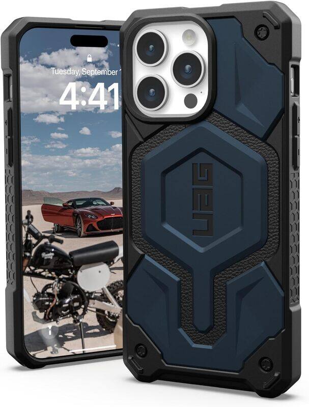 

Urban Armor Gear UAG Monarch Pro Magsafe for iPhone 15 Pro Max case cover (25 Feet Drop Tested) - Mallard