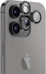 Amazing Thing iPhone 15 Pro and iPhone 15 Pro MAX Camera Lens Protector Supreme Tempered Glass Aluminum AR Lens Defender - Grey