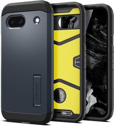 Spigen Tough Armor for Google Pixel 8a case cover with Extreme Impact Foam (Kickstand) - Metal Slate