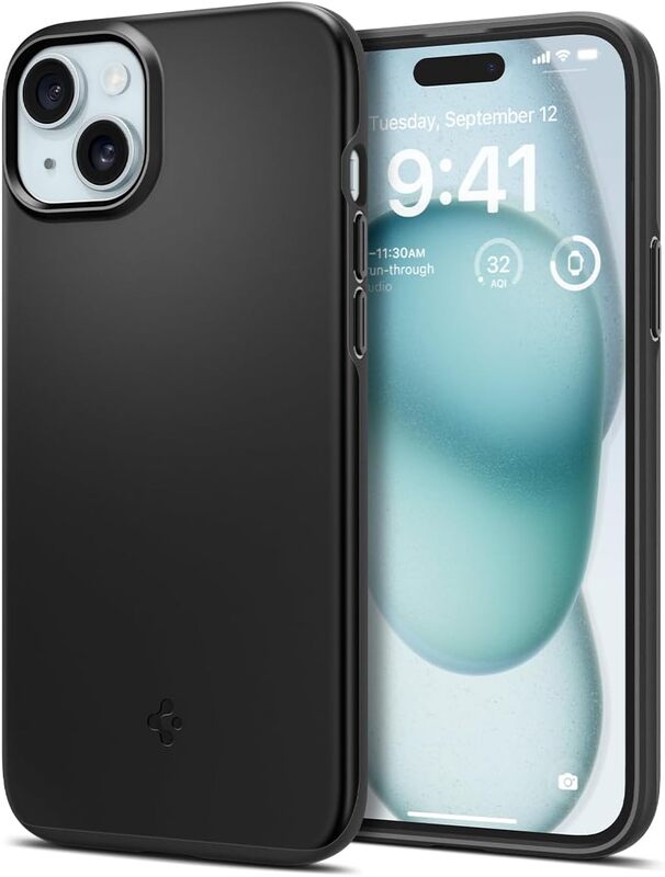 Spigen Thin Fit for iPhone 15 case cover - Black