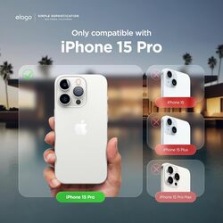 Elago Liquid Silicone for iPhone 15 PRO Case Cover Full Body Protection, Shockproof, Slim, Anti-Scratch Soft Microfiber Lining - White