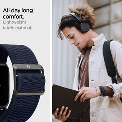 Spigen Apple Watch 40mm Series 6/SE/5/4 and 38mm Series 3/2/1 Fabric Band Lite Fit Strap, Navy