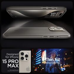 Spigen iPhone 15 Pro Max case cover Thin Fit - Gunmetal