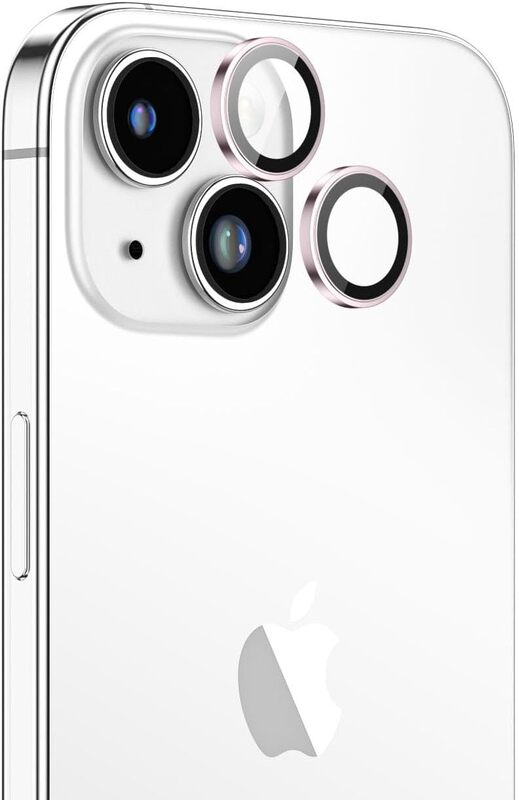 Amazing Thing iPhone 15 and iPhone 15 PLUS Camera Lens Protector Supreme Tempered Glass Aluminum AR Lens Defender - Light Pink