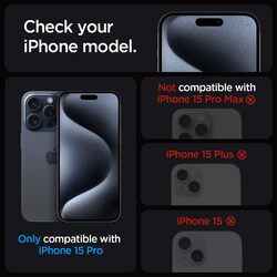 Spigen Glastr Ez Fit iPhone 15 PRO Screen Protector Premium Tempered Glass - Case Friendly with Sensor Protection (2 Pack)
