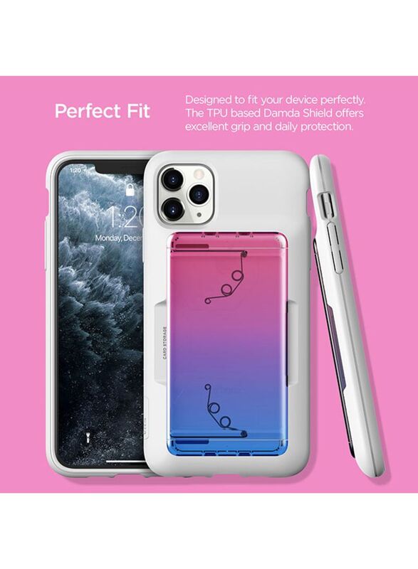 Vrs Design Apple iPhone 11 Pro Max Damda Glide Shield Mobile Phone Case Cover, with Convenient Compartment, Pink Blue
