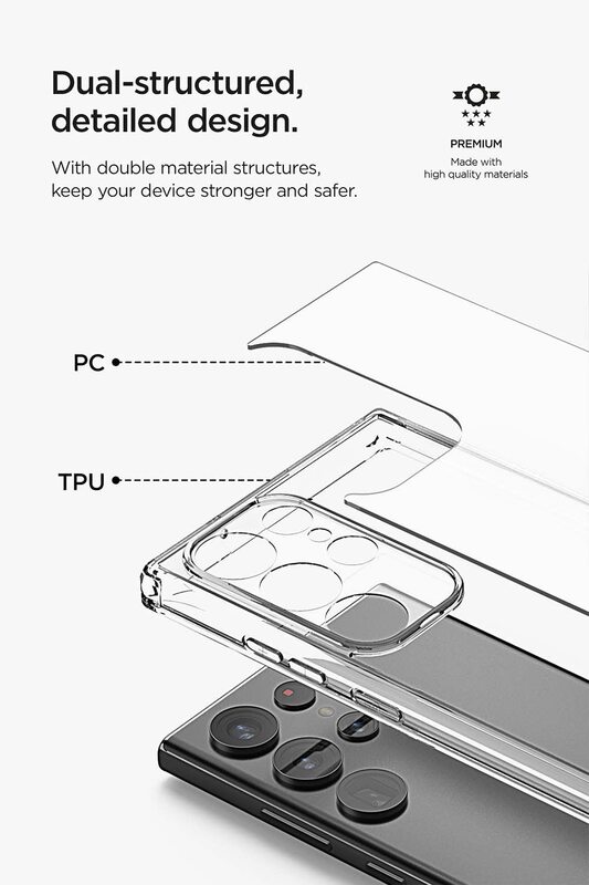 VRS Design Crystal Mixx for Samsung Galaxy S23 Ultra Case Cover - Clear