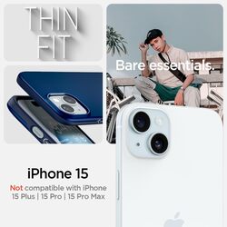 Spigen iPhone 15 case cover Thin Fit - Navy Blue