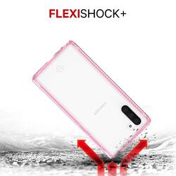 ITskins Samsung Galaxy Note 10 Hybrid Clear Mobile Phone Case Cover, Dual Layer with Hexotek 2.0 Drop Protection, Pink and Transparent