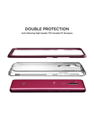 Vrs Design LG G7 ThinQ Crystal Bumper Mobile Phone Case Cover, Rose/Burgundy