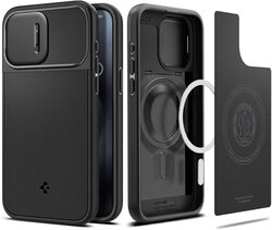 Spigen Optik Armor MagFit for iPhone 15 Pro case cover MagSafe compatible - Black