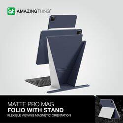 Amazing Thing Matte PRO MAG Folio case with Stand for iPad Air 11 inch M2 (2024) / iPad Air 10.9 inch (2022) / iPad Pro 11 inch (2022) cover - Blue